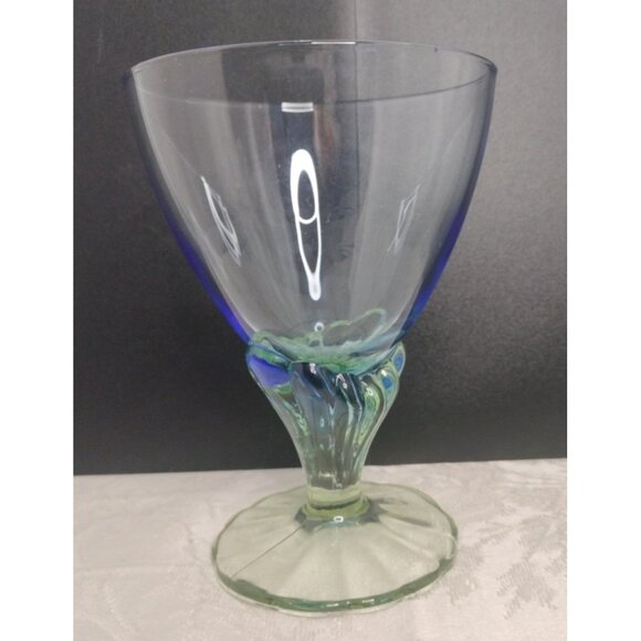 Bormioli Rocco Bahia Blue Green Water Goblet Glassware - Picture 3 of 16